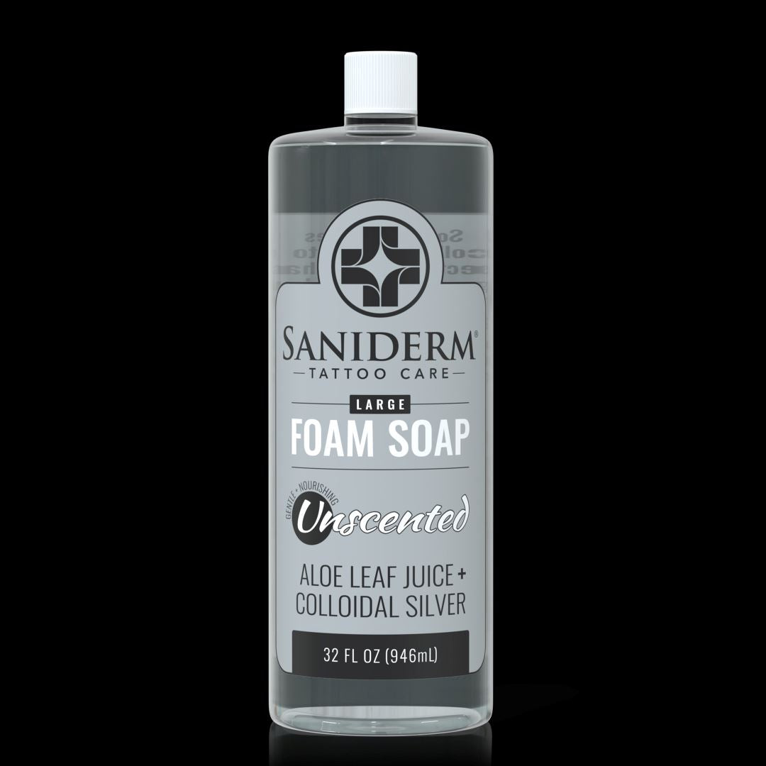 Tattoo Foam Soap - Large (32.0 oz) Soap Saniderm Tattoo Aftercare 