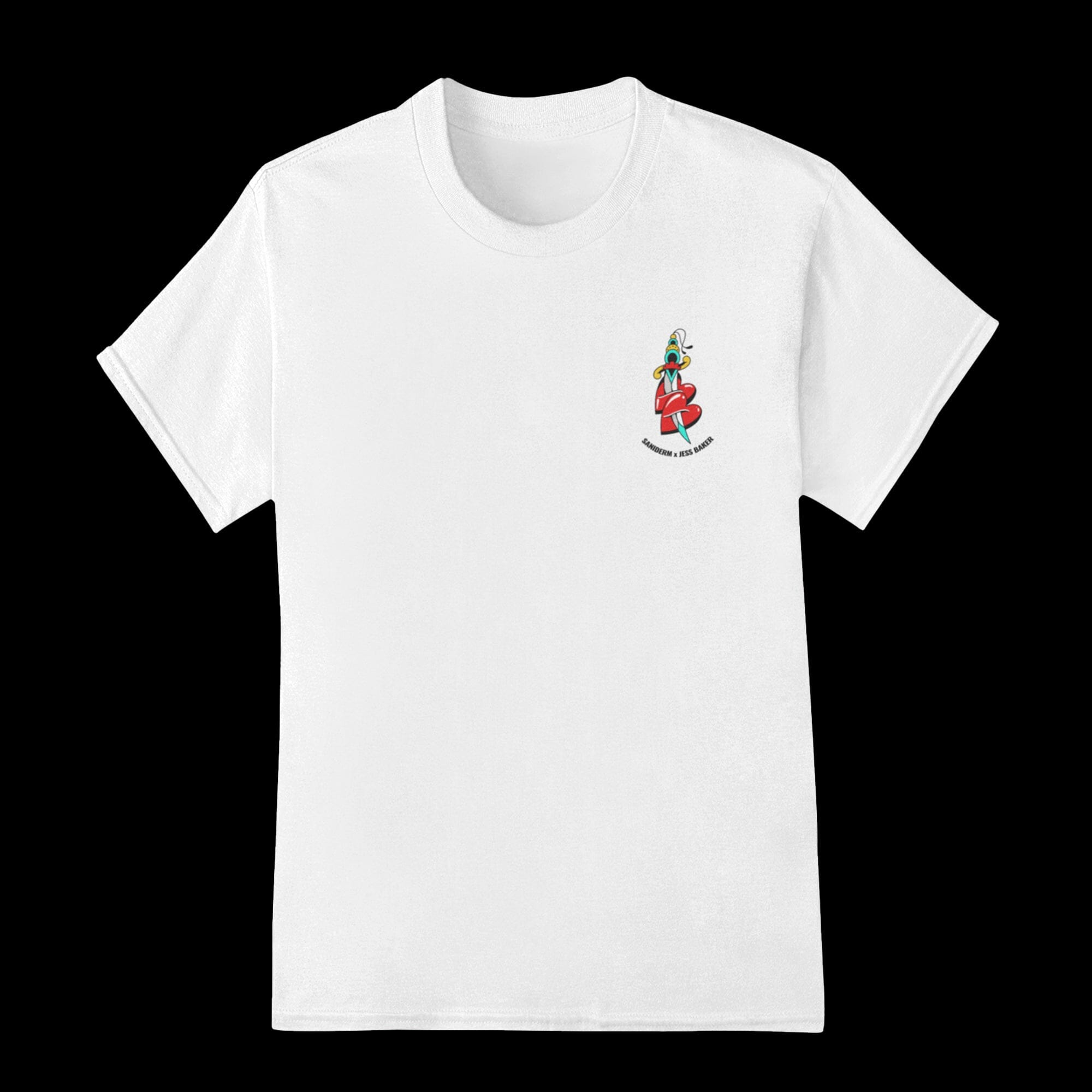 Saniderm x Jess Baker Valentine’s Day Collab Tee T-Shirt Printify 