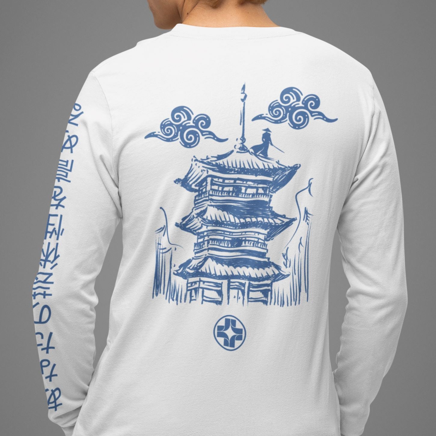 Katakana Long Sleeve Unisex Tee Saniderm Tattoo Aftercare 