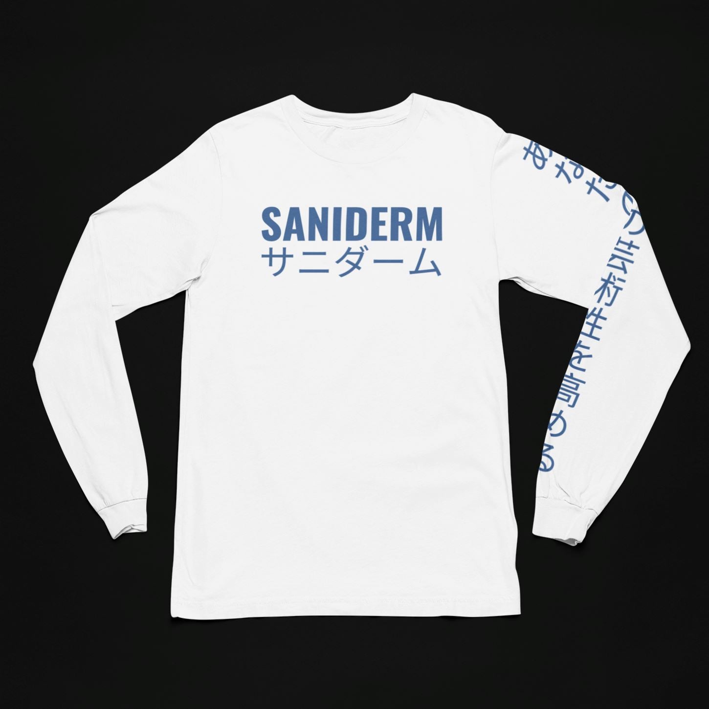 Katakana Long Sleeve Unisex Tee Saniderm Tattoo Aftercare 