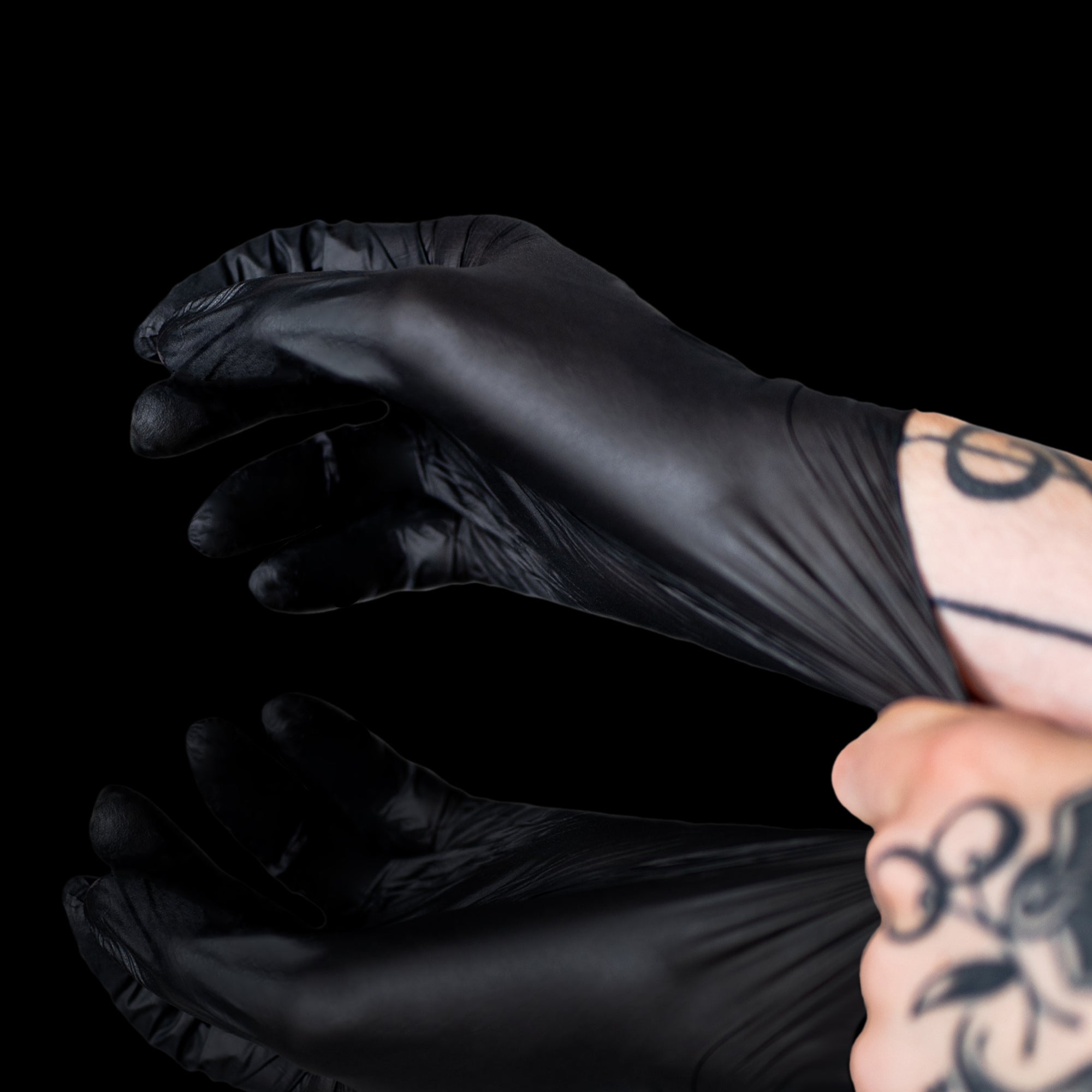Blackwork Nitrile Gloves - Case Disposable Gloves Saniderm Tattoo Aftercare 