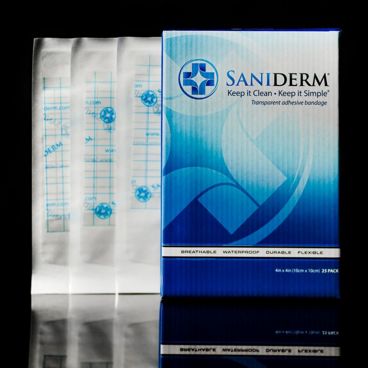 Saniderm 4 Inch x 4 Inch Artist Pack (25 count) Saniderm Tattoo Aftercare 