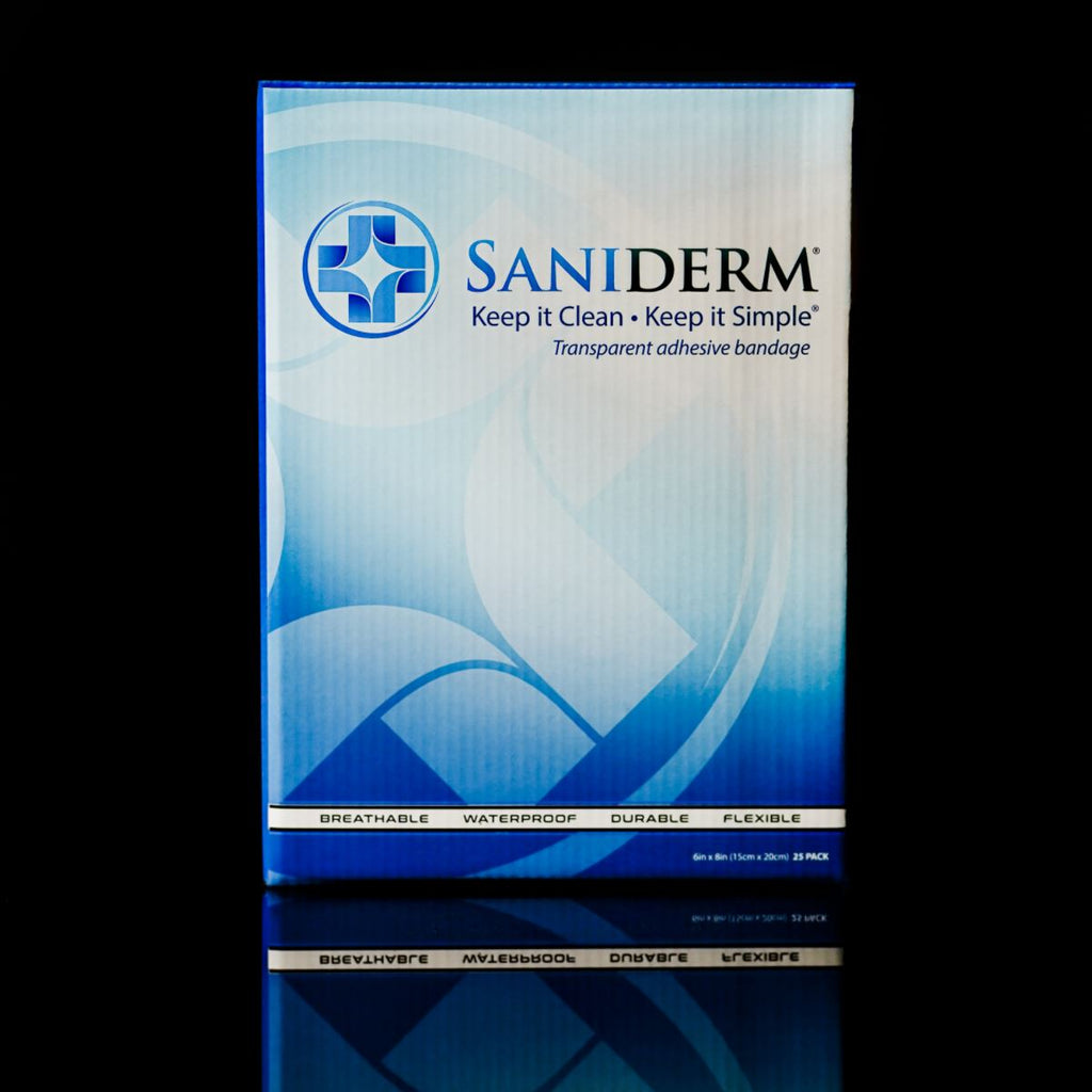 Saniderm 6 Inch x 8 Inch Artist Pack (25 count) Saniderm Tattoo Aftercare 